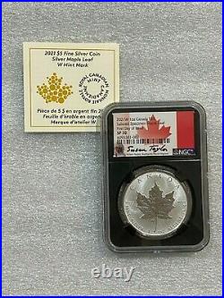 2021 W $5 Canada Tailored Specimen Maple Leaf NGC SP70 First Day Taylor Signed