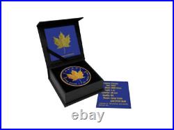 2022 1 oz Canadian Silver Royal Blue Maple Leaf Coin