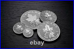 2022 A Radiant Crown Maple Fractional Set Pure Silver