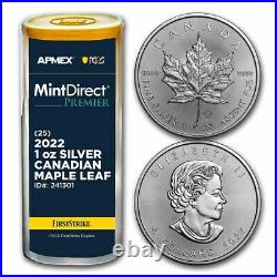 2022 CAN Silver Maple Leaf (25-Coin MD Premier Tube + PCGS FS) SKU#241301