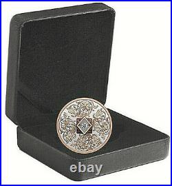 2022 Canada $20 SPARKLE OF THE HEART Rose Gold Silver Proof with Diamond