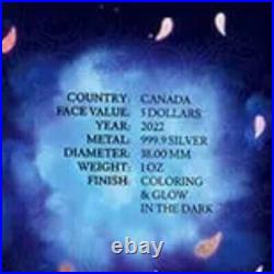 2022 Canada $5 Dia De Muertos Glow In The Dark 3 X 1 Oz. 999 Silver Coin Set