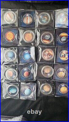 2022 Canada Maple Leaf OUR SOLAR SYSTEM Colorized 1 oz Silver Coins Set of 10