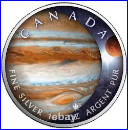 2022 Canada Maple Leaf Our Solar System PLANET JUPITER coin 1 oz. 999 silver