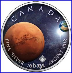 2022 Canada Maple Leaf Our Solar System PLANET MARS coin 1 oz. 999 silver