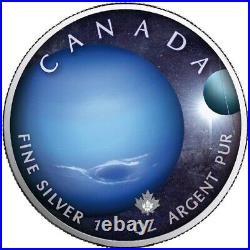 2022 Canada Maple Leaf Our Solar System PLANET NEPTUNE coin 1 oz. 999 silver