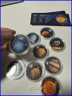 2022 Canada Maple Leaf Our Solar System. Set of 9 (Brand new)