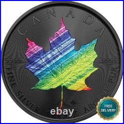 2022 Maple Leaf Rainbow Silver Black Ruthenium Canada Canada ONLY 250 BU #5