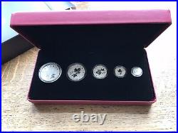 2022 Silver Maple Leaf Fractional Five Coin Set, Royal Canadian Mint