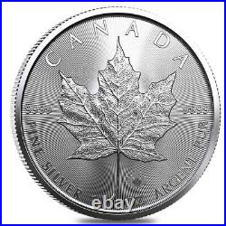 2023 1 Oz Canadian Silver Maple Leaf $5 Coin. 9999 Fine (Lot of 5) BU Ships Fast