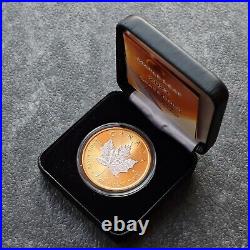 2023 1OZ Silver Silver Maple Leaf 24kt Space Gold Canada Canada NEW ONLY 500 BU