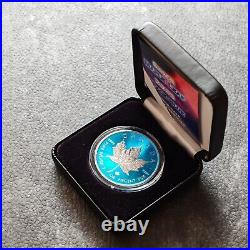 2023 1OZ Silver Silver Maple Leaf Blue Blue Space Canada NEW ONLY 500 BU