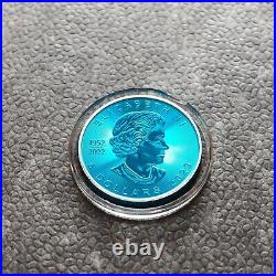 2023 1OZ Silver Silver Maple Leaf Blue Blue Space Canada NEW ONLY 500 BU