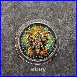 2023 1OZ Silver Silver Maple Leaf Mandala Elephant Elephant Canada Canada 100BU