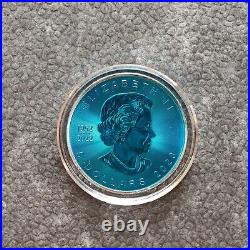 2023 1oz Silver Silver Maple Leaf Blue Blue Space Canada Canada NEW ONLY 500 BU #2