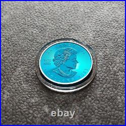 2023 1oz Silver Silver Maple Leaf Blue Blue Space Canada Canada NEW ONLY 500 BU #2