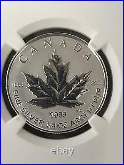 2023 Canada? 1/4oz Fine Silver $3 Maple Leaf 35TH, Reverse NGC PF69