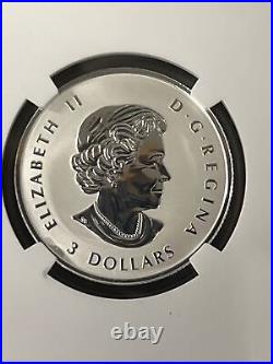 2023 Canada? 1/4oz Fine Silver $3 Maple Leaf 35TH, Reverse NGC PF69