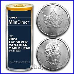 2023 Canada 1 oz Silver Maple Leaf (25-Coin MintDirect Tube)