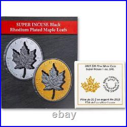 2023 Canada 1oz Silver Super Incuse Maple Leaf Black Rhodium Rev NGC PF70 BC FR