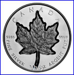 2023 Canada $20 1 oz Silver Super Incuse Maple Leaf Black Rhodium Reverse Proof