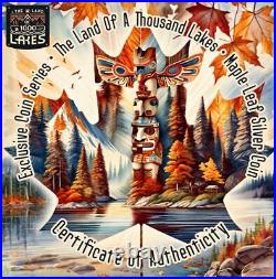 2023 Canada Maple. 9999 1oz Totem Land of a Thousand Lakes Series