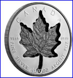 2023 Canada Maple Leaf Super Incuse Black Rhodium Reverse Proof 1 Oz Silver Coin
