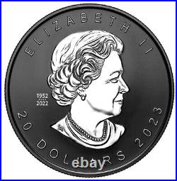 2023 Canada S$20 Maple Leaf Super Incuse Black Rhodium Plating Reverse Proof OGP