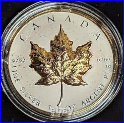 2023 Canada Silver Maple Leaf 1 Oz Ultra High Relief $20 Gold Plated SML