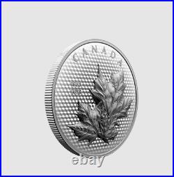 2023 Canada Uhr Pulsating Maple Leaves In Motion 5oz Pure Silver $50 Coa 4 Of 2k