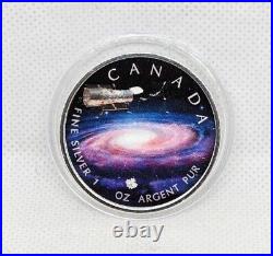 2023 Canadian Maple Leaf #04 Milky Way The Universe 1oz Silver Colored Coin