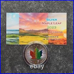 2023 Maple Leaf 1 oz Silver Silver 4 Four Seasons Canada Canada ONLY 250 BU Cert