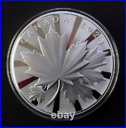 2023 RCM 1 Kilo Silver $250 Multifaceted Maples Proof. 9999 Fine