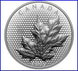 2023'UHR Maple Leaves in Motion' Proof $50 Fine Silver Coin (RCM 205815)(20581)