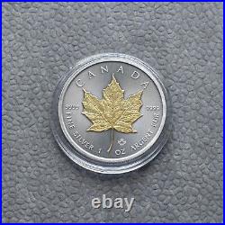 2024 1 oz Silver Silver Maple Leaf 24kt Gold Treasure Canada Canada NEW ONLY 250