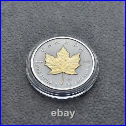 2024 1 oz Silver Silver Maple Leaf 24kt Gold Treasure Canada Canada NEW ONLY 250