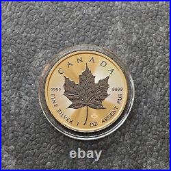 2024 1OZ Silber Silver Maple Leaf 24kt Space Gold Canada Kanada NEU NUR 500ST #2