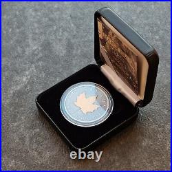 2024 1oz Silver Silver Maple Leaf 24kt Gold Treasure Canada Canada NEW ONLY 250 3