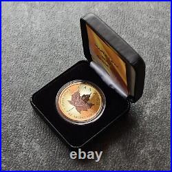 2024 1oz Silver Silver Maple Leaf 24kt Space Gold Canada Canada NEW ONLY 500 BU #2