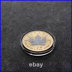 2024 1oz Silver Silver Maple Leaf 24kt Space Gold Canada Canada NEW ONLY 500 BU #2