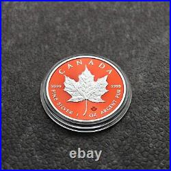 2024 1oz Silver Silver Maple Leaf 24kt Space Red Canada Canada NEW ONLY 250 BU #2