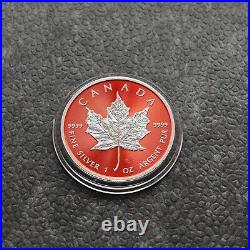 2024 1oz Silver Silver Maple Leaf 24kt Space Red Canada Canada NEW ONLY 250 BU #2