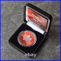 2024 1oz Silver Silver Maple Leaf 24kt Space Red Canada Canada NEW ONLY 250 BU #3