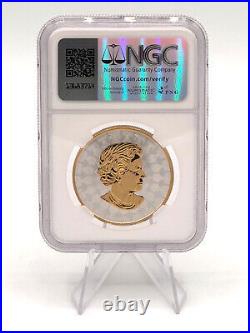 2024 $20 SUPER INCUSE SILVER MAPLE LEAF w GOLD GILT 1 oz. 9999 NGC PF70 FDOI