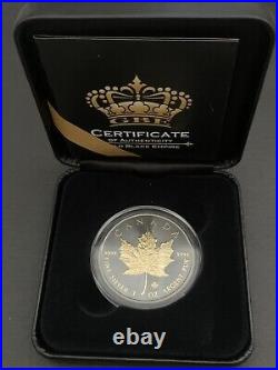 2024 CANADA GOLD BLACK EMPIRE EDITION MAPLE LEAF 1 Oz 9999 SILVER COIN 5$