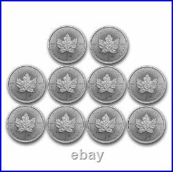 2024 Canada 1 oz Silver Maple Leaf BU (Lot of 10)