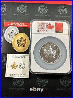 2024 Canada 5 oz Silver Maple Leaf Pulsating UHR NGC PF70 FDOI Taylor Signed