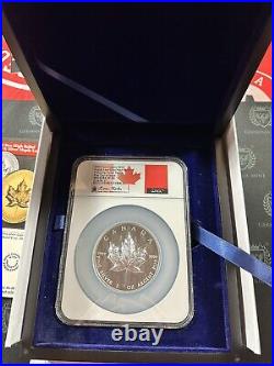 2024 Canada 5 oz Silver Maple Leaf Pulsating UHR NGC PF70 FDOI Taylor Signed