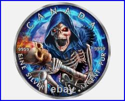 2024 Canada Maple Leaf Grim Reaper Armageddon VII 1oz Silver Coin Mintage 400