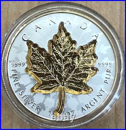 2024 Canada Maple Leaf Super Incuse Gold Gilt 1 oz Silver Proof New SHIP TODAY